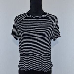 American Eagle Outfitters Black and White Striped Top